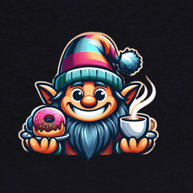 Donut and Coffee Gnome by Donut Duster Designs